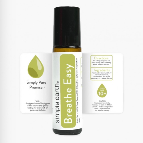 Simply Earth Other - Breathe Easy Essential Oil Roll-On - Black